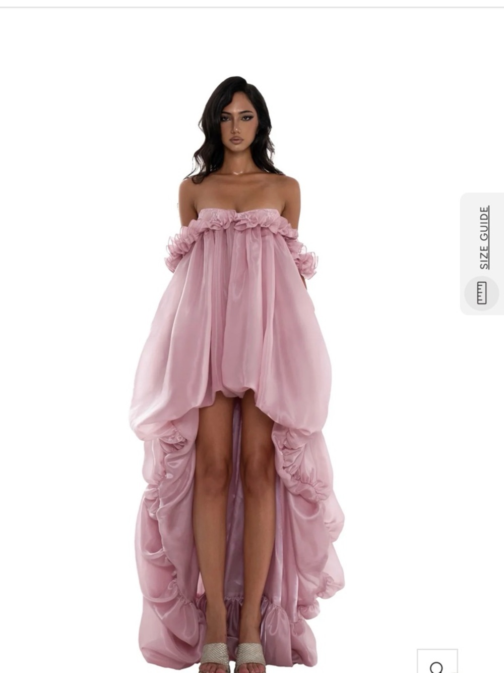 “Miss Rosier” Bubble hem high/low dress